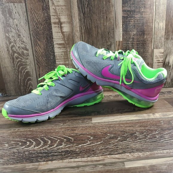 2013 Nike Air Max Defy Run Trainers Women’s Size 6.5 Gray Pink Green 599390-063 - Picture 3 of 7